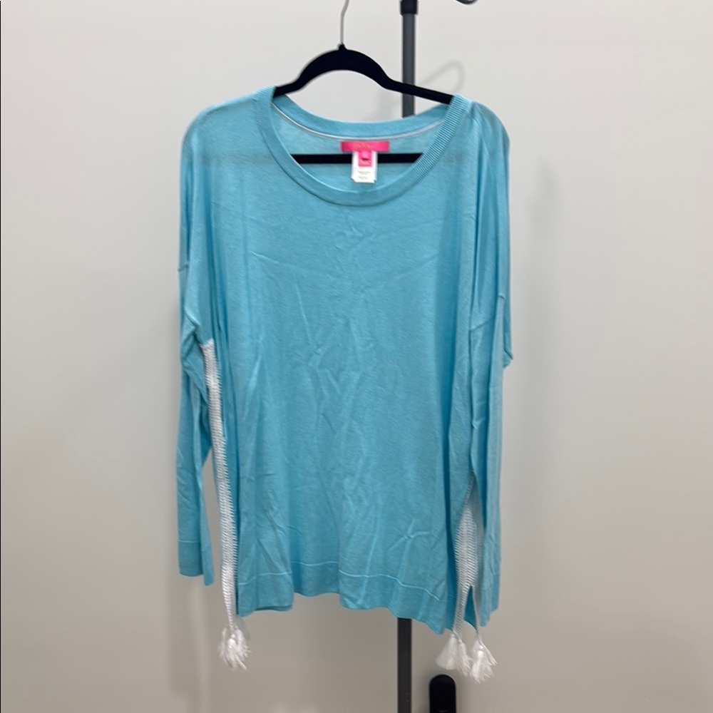 Lilly Pulitzer Blue Long Sleeve Relaxed T-Shirt